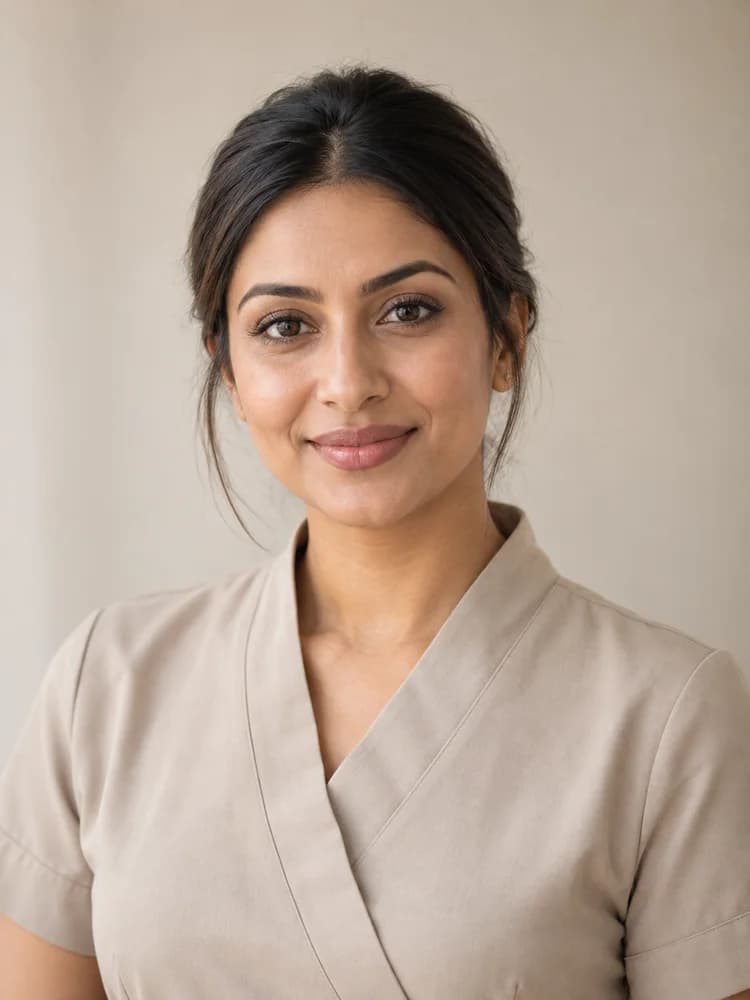Illustrative portrait of a beauty specialist